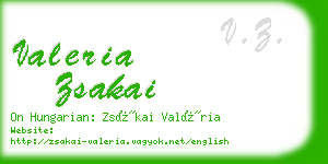 valeria zsakai business card